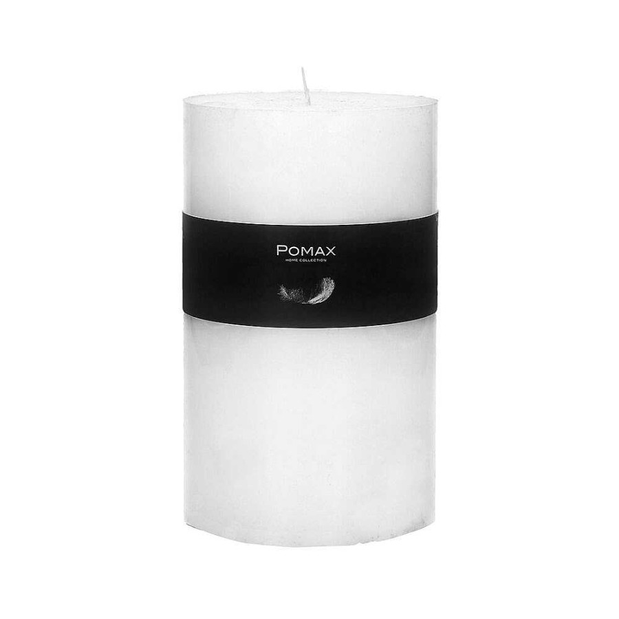 Pomax Candle - Kaars - Paraffine Wax - Dia 10 X H 15 Cm - Wit | Kaarsen