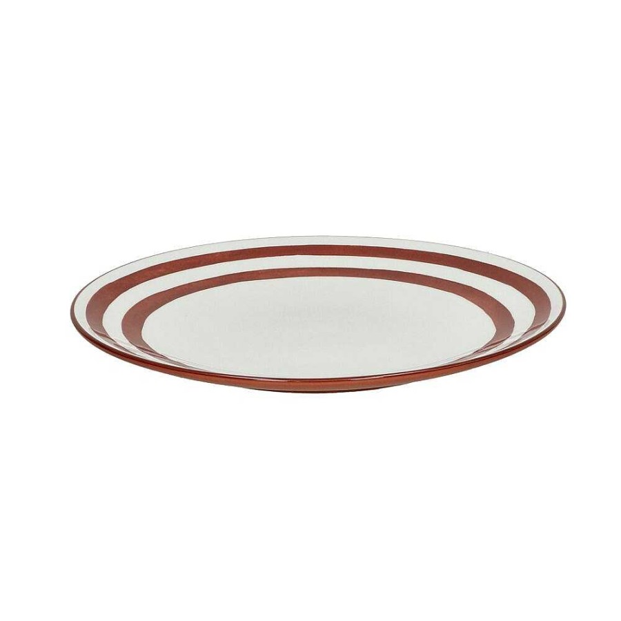 Pomax Mykonos - Dinerbord - Porselein - Dia 27 X H 2,5 Cm - Roest | Servies