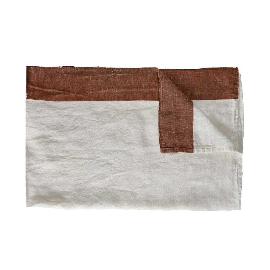 Pomax Indian Summer - Tafelkleed - Linnen - L 350 X W 170 Cm - Roest | Tafellinnen