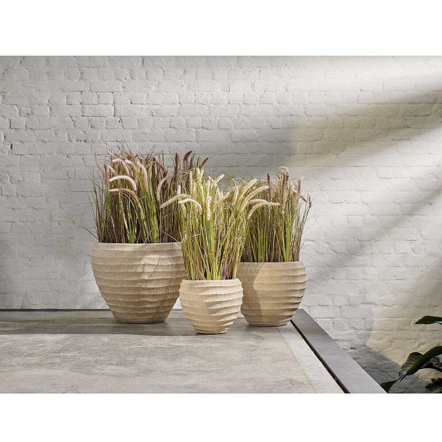 Pomax Grass - Kunstgras - Kunststof - Dia 11 X H 78 Cm - Beige | Planten