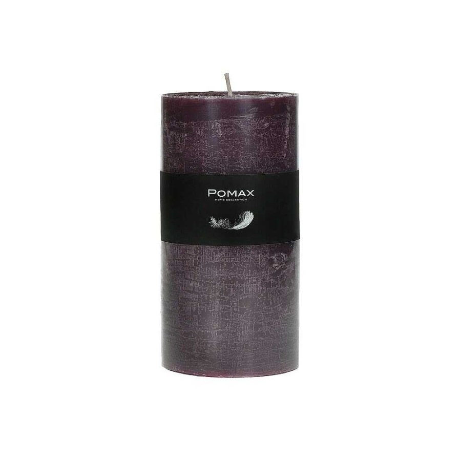 Pomax Candle - Kaars - Paraffine Wax - Dia 7 X H 14 Cm - Purper | Kaarsen