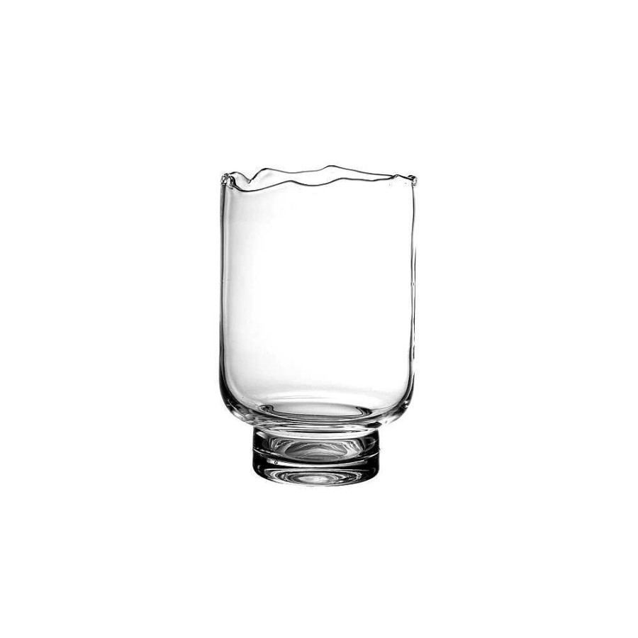 Pomax Rozanna - Windlicht - Glas - Dia 11 X H 16 Cm - Transparant | Windlichten / T-Lichten