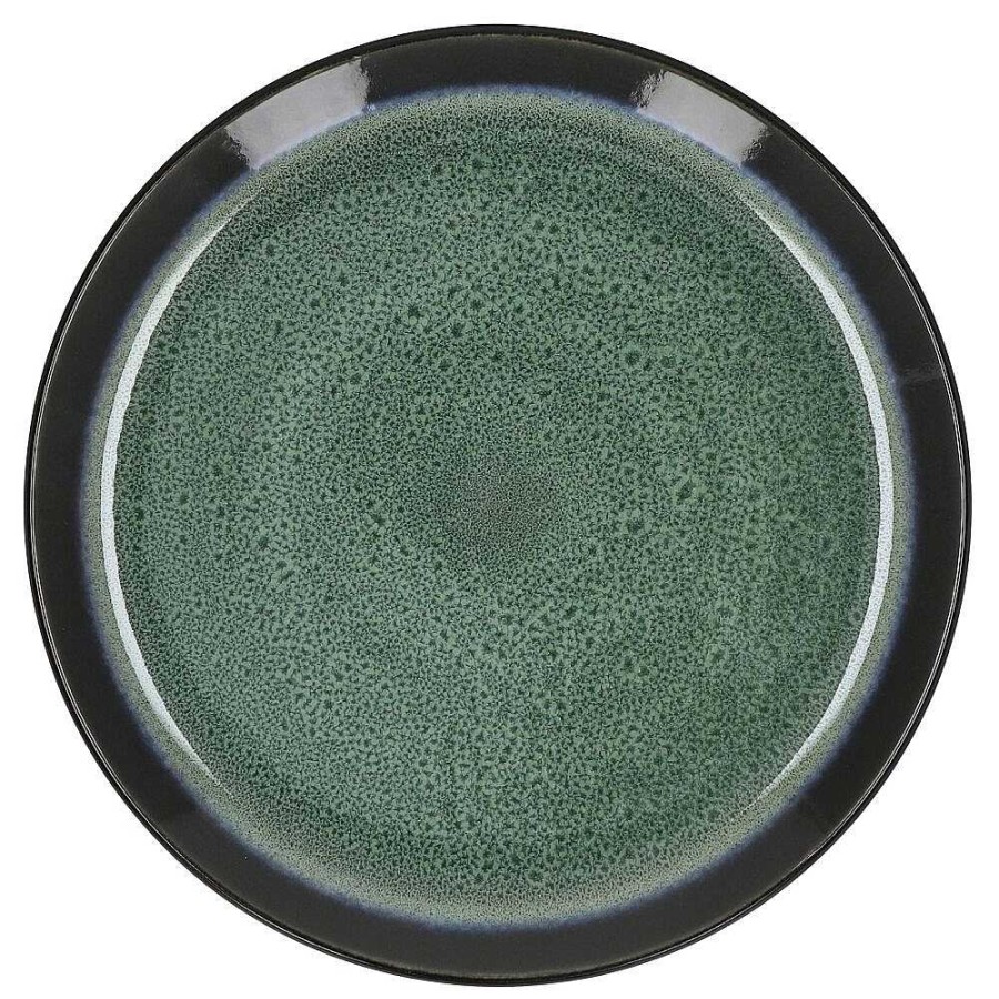 Pomax Mirha Esmeralda - Dinerbord - Steengoed - Dia 27,2 X H 2,2 Cm - Groen | Servies