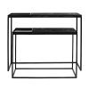 Pomax Sharon - Set/2 Console Meubels - Sparrenhout / Metaal - L 100/80 X W 30 X H 80/60 Cm - Zwart | Consoles