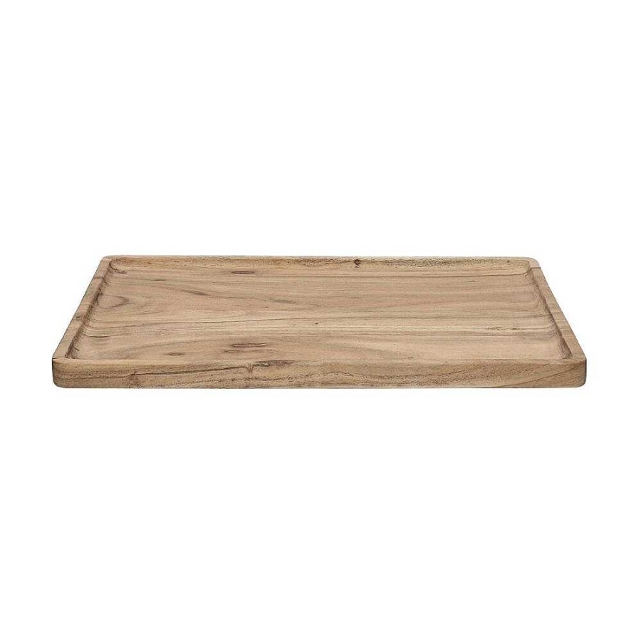 Pomax Puzzle - Dienblad - Acacia Hout - L 40 X W 28,5 X H 2 Cm - Naturel | Dienbladen