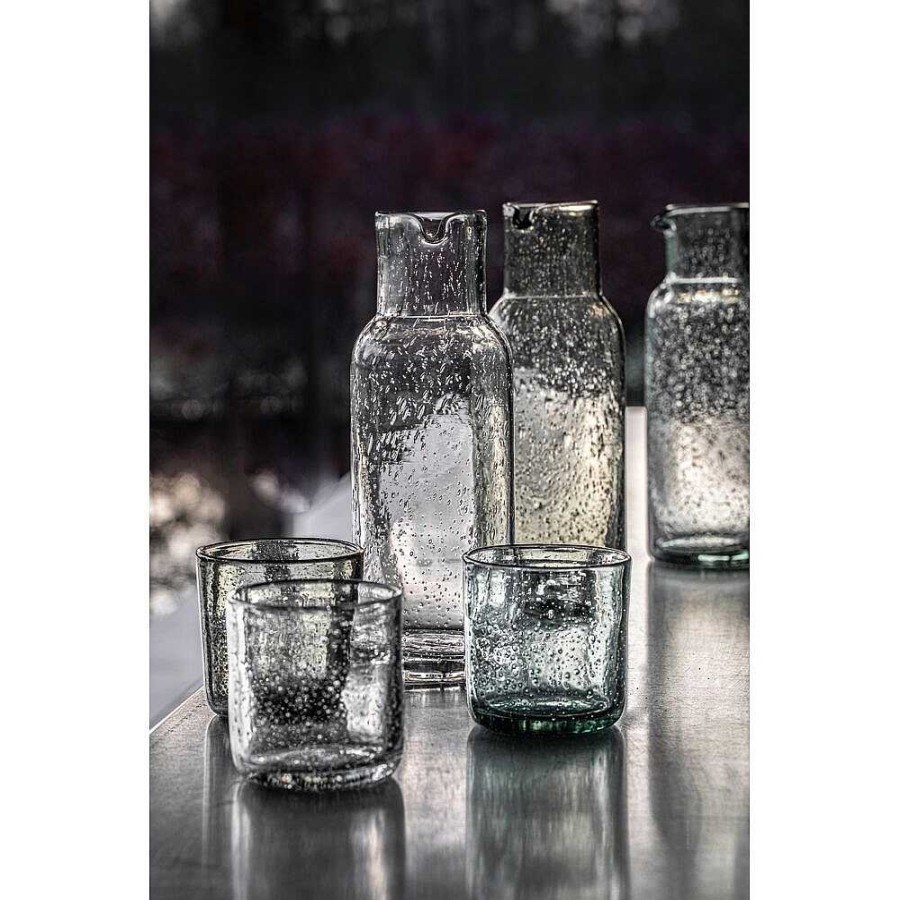 Pomax Vico - Glazen Karaf - Glas - Dia 8,5 X H 24,5 Cm - Licht Groen | Karaffen