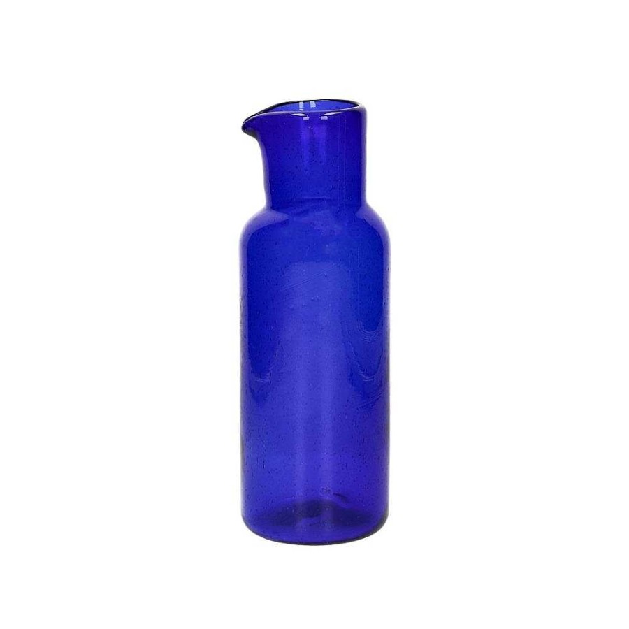 Pomax Vico - Glazen Karaf - Glas - Dia 8,5 X H 24,5 Cm - Blauw | Karaffen