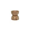 Pomax Florence - Kandelaar - Essenhout / Ijzer - Dia 8 X H 8 Cm - Naturel | Kandelaars