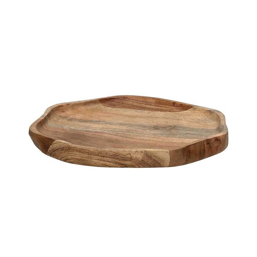 Pomax Savanna - Schotel - Acacia Hout - L 29,5 X W 26,8 X 2,5 Cm - Naturel | Dienbladen