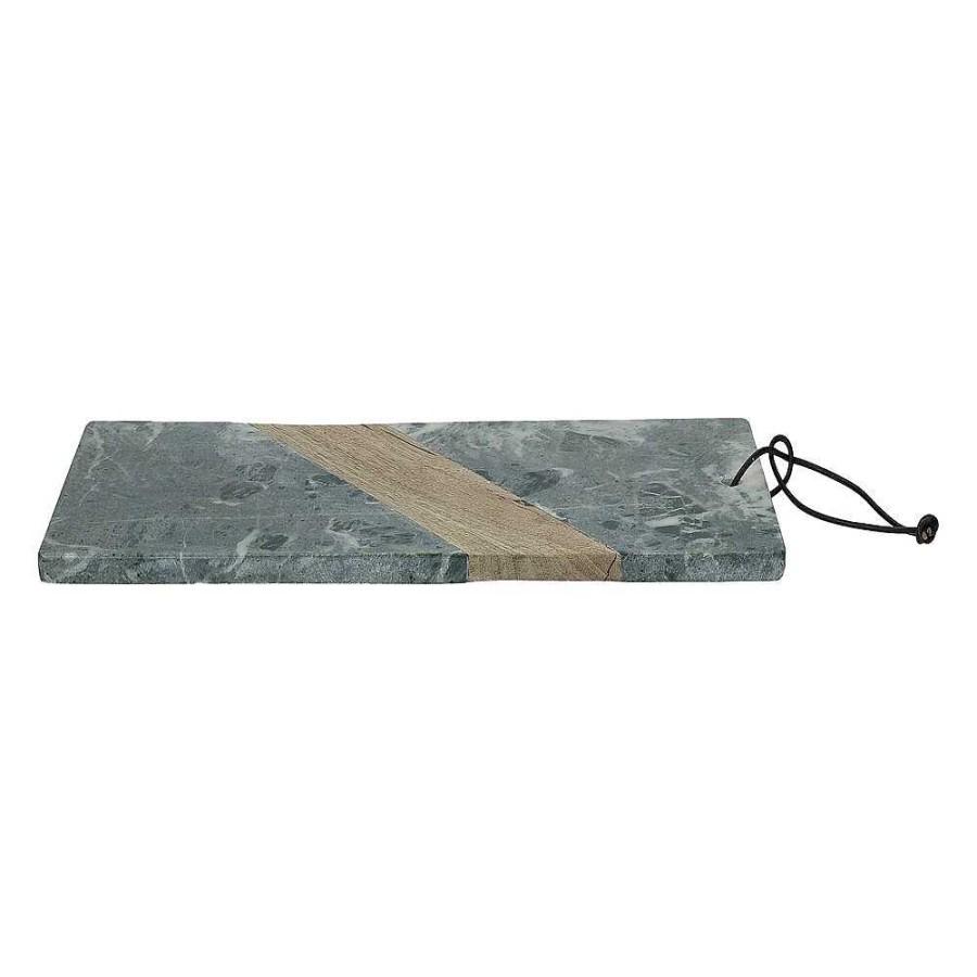 Pomax Oregon - Snijplank - Marmer / Acacia Hout - L 42 X W 16 X H 1,5 Cm - Groen | Snijplanken