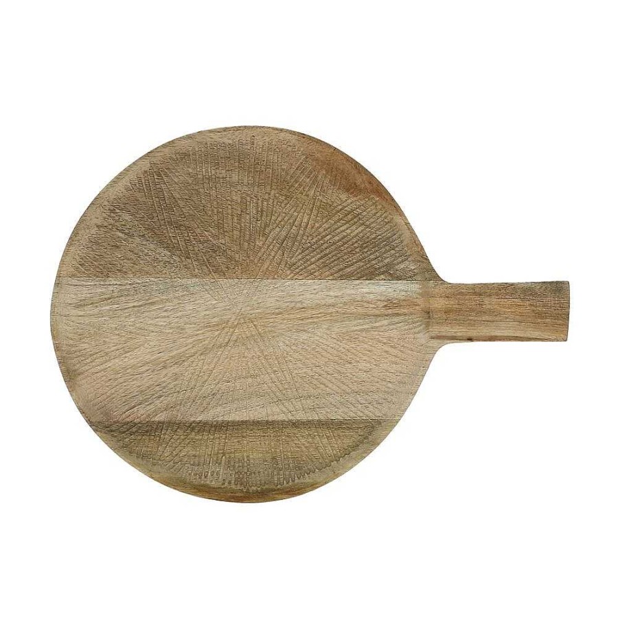 Pomax Kerf - Onderlegger - Mango Hout - - Dia 24,5 X H 1,5 Cm - Naturel | Accessoires