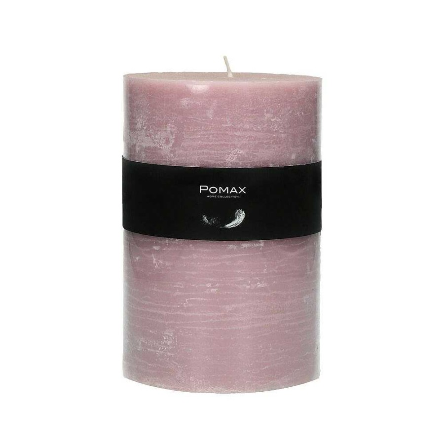 Pomax Candle - Kaars - Paraffine Wax - Dia 10 X H 15 Cm - Licht Roze | Kaarsen