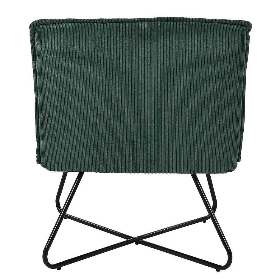 Pomax Forrest - Relax Stoel - Polyester / Metaal - L 66 X W 68 X H 77 Cm - Bosgroen | Zetels