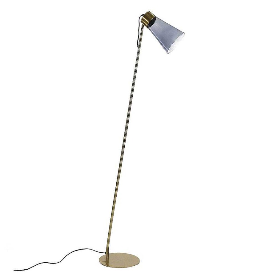 Pomax Sophie - Vloerlamp - Metaal / Glas - Dia 25,5 X H 144 Cm - Smoke | Staanlampen