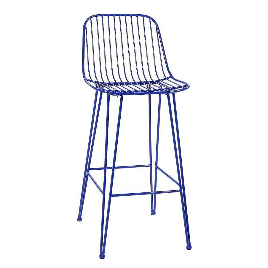 Pomax Ombra - Barstoel - Metaal - L 40 X W 42 X H 90 Cm - Blauw | Barstoelen