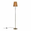 Pomax Cinette - Vloerlamp - Metaal / Leder - Dia 25 X H 155 Cm - Latte | Staanlampen