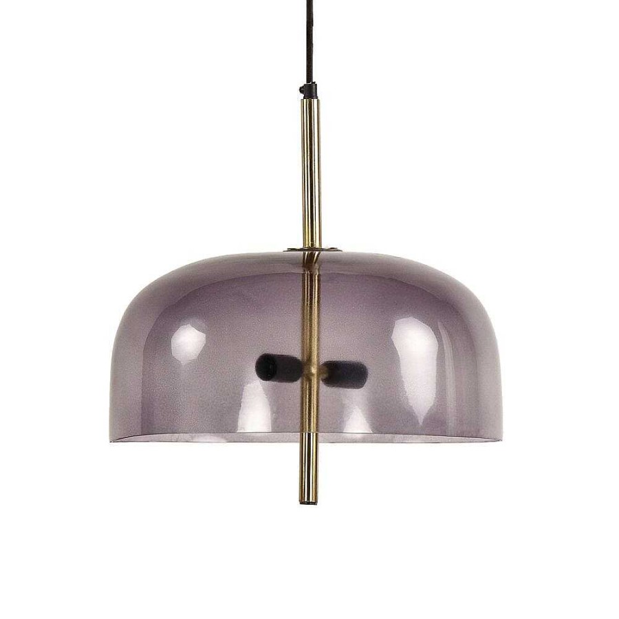 Pomax Michael - Hanglamp - Metaal / Glas - Dia 39 X H 115 Cm - Smoke | Hanglampen