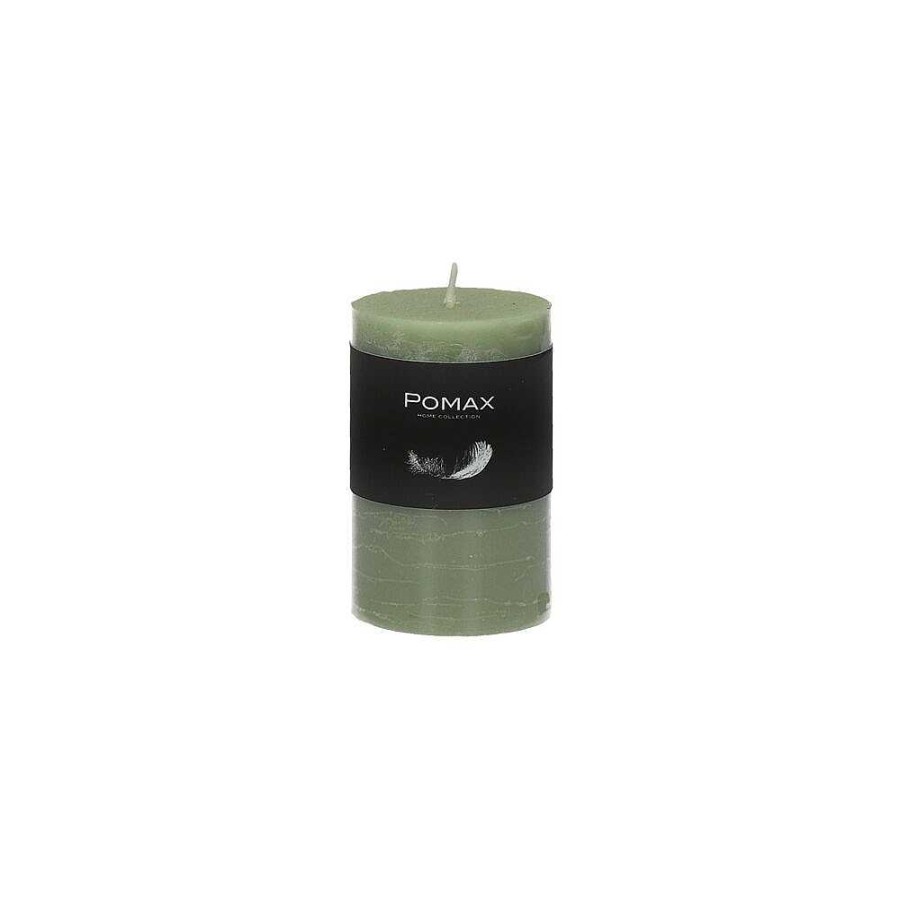 Pomax Candle - Kaars - Paraffine Wax - Dia 5 X H 8 Cm - Avocado | Kaarsen