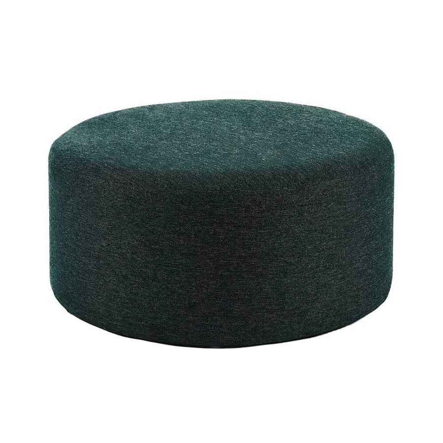 Pomax Delilah - Poef - Polyester / Hout - Dia 80 X H 35 Cm - Bosgroen | Poefs