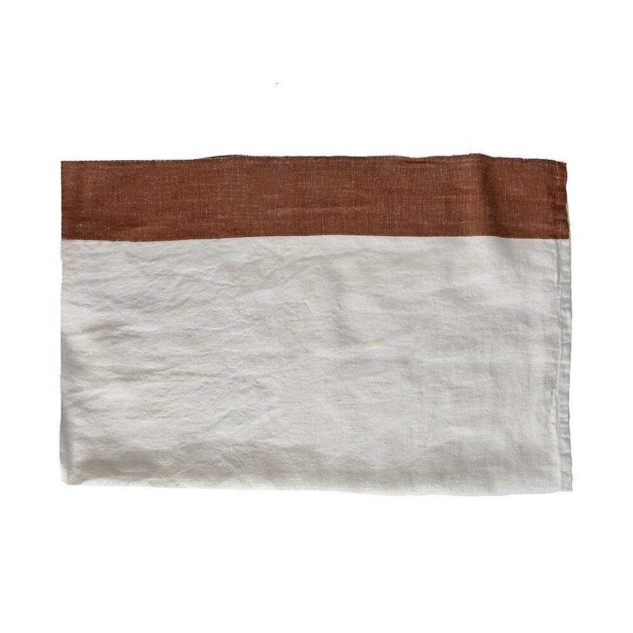 Pomax Indian Summer - Tafelkleed - Linnen - L 250 X W 170 Cm - Roest | Tafellinnen