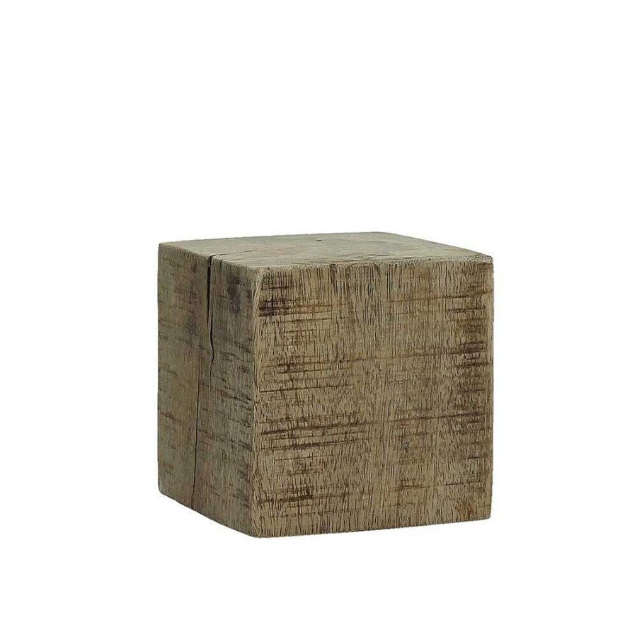 Pomax Bloxx - Blok - Mango Hout - L 12 X W 12 X H 12 Cm | Decoratievoorwerpen