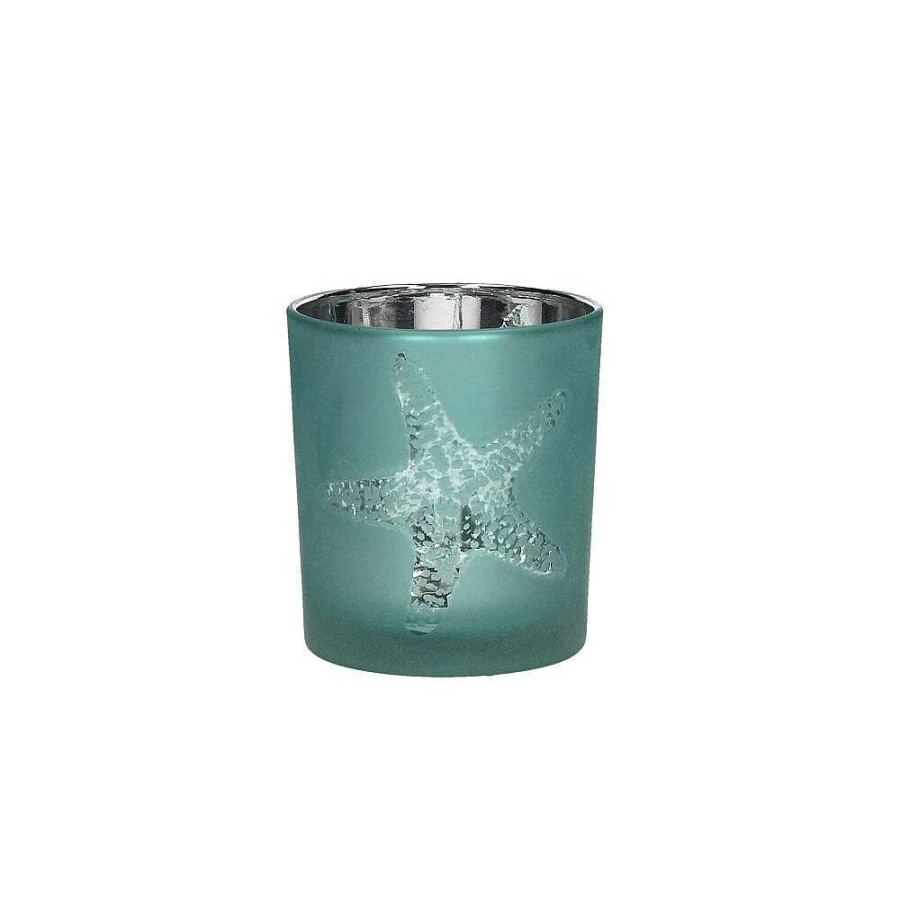 Pomax Atlantis - T/Light - Glas - Dia 7 X H 8 Cm - Aqua | Windlichten / T-Lichten