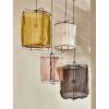 Pomax Grisha - Hanglamp - Linnen / Metaal - Dia 38 X H 50 Cm - Zwart | Hanglampen