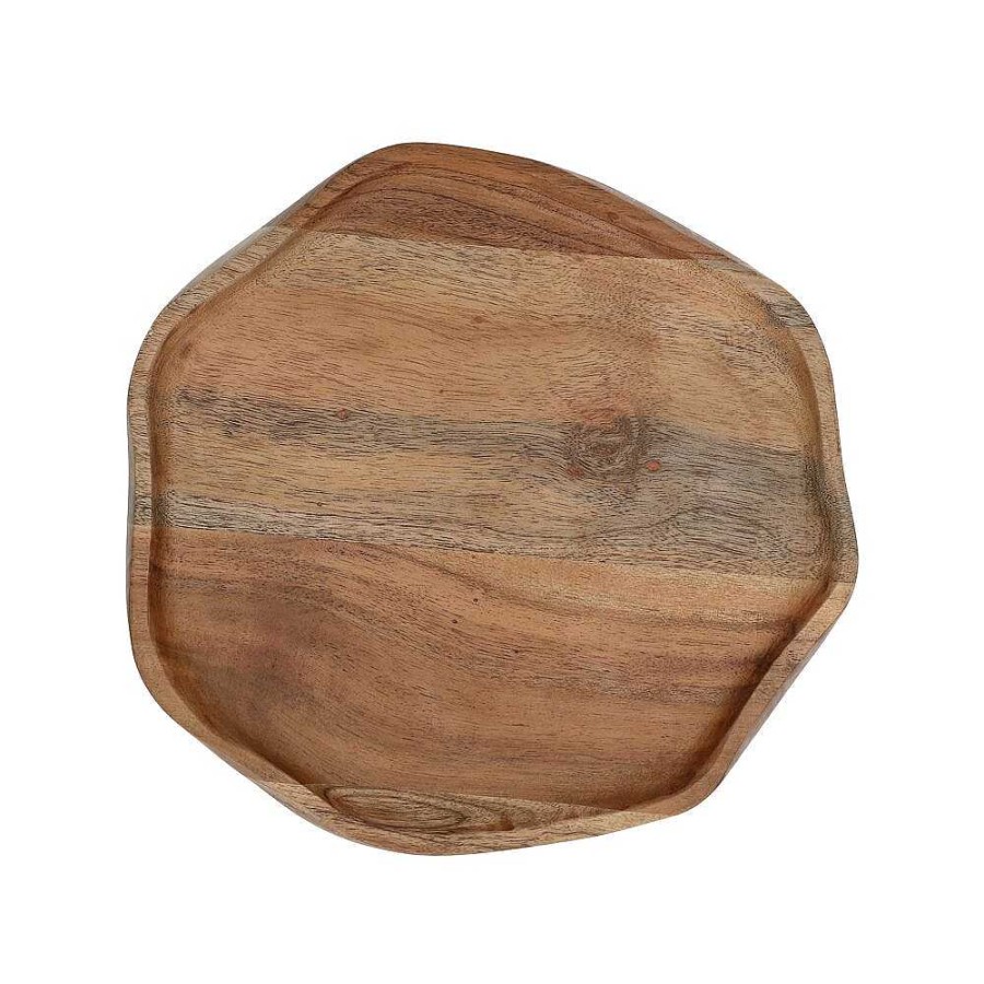 Pomax Savanna - Schotel - Acacia Hout - L 29,5 X W 26,8 X 2,5 Cm - Naturel | Dienbladen