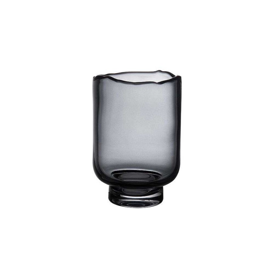 Pomax Rozanna - Windlicht - Glas - Dia 11 X H 16 Cm - Smoke | Windlichten / T-Lichten