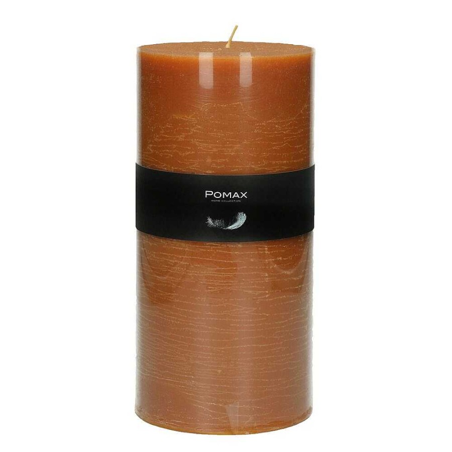 Pomax Candle - Kaars - Paraffine Wax - Dia 10 X H 20 Cm - Roest | Kaarsen