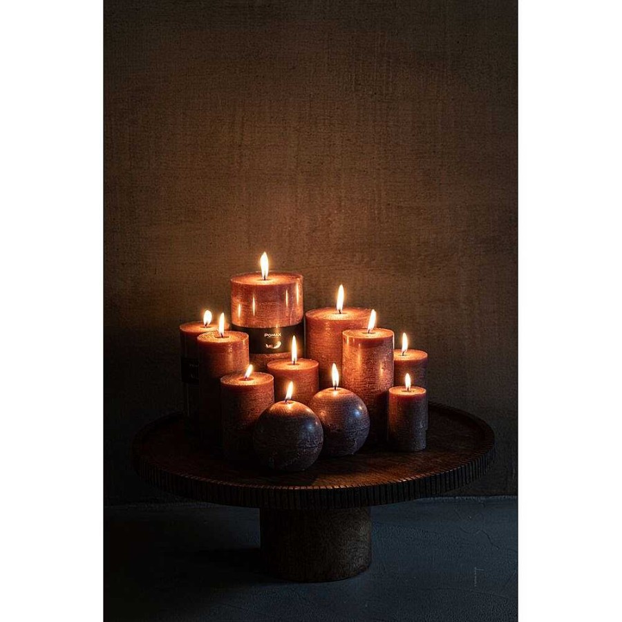 Pomax Candle - Kaars - Paraffine Wax - Dia 10 X H 20 Cm - Hazelnoot | Kaarsen