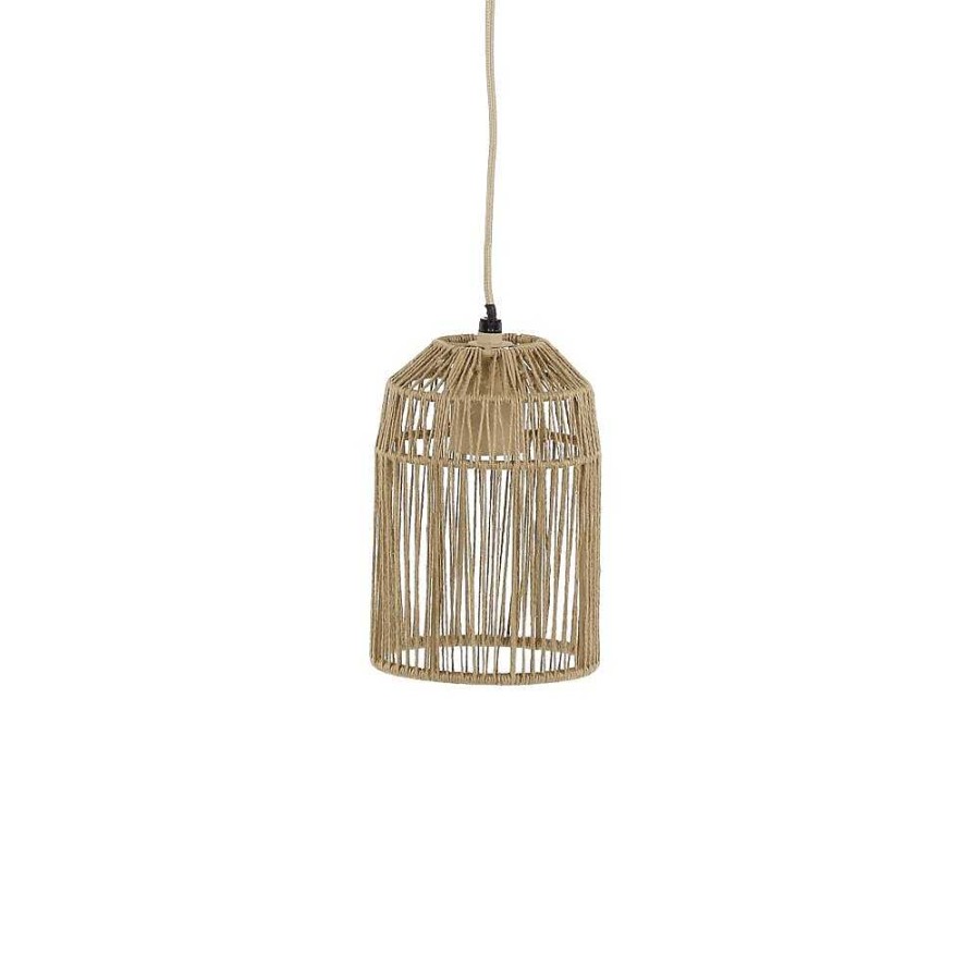 Pomax Casita - Hanglamp - Koord / Metaal - Dia 13 X H 18,5 Cm - Naturel | Hanglampen