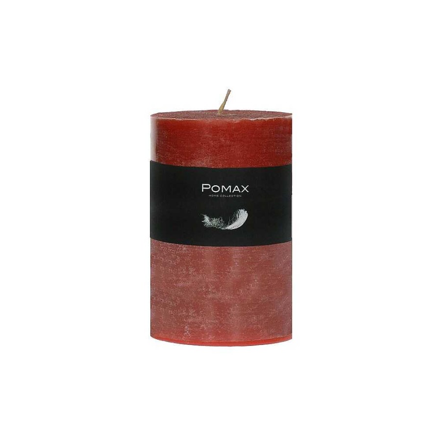 Pomax Candle - Kaars - Paraffine Wax - Dia 7 X H 10 Cm - Terracotta | Kaarsen