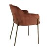 Pomax Louise - Stoel - Fluweel / Metaal - L 60 X W 58 X H 79 Cm - Kaneel | Stoelen