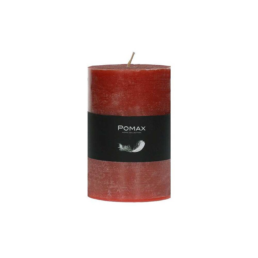 Pomax Candle - Kaars - Paraffine Wax - Dia 7 X H 10 Cm - Terracotta | Kaarsen