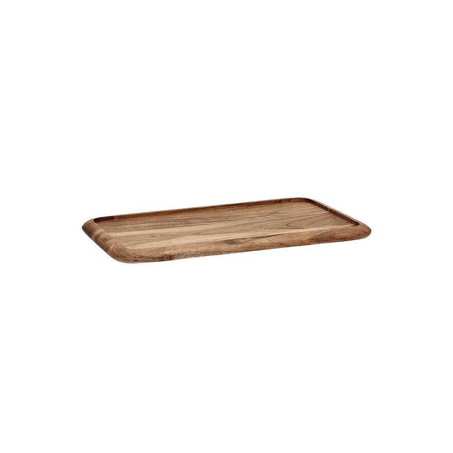 Pomax Ulrike - Dienblad - Acacia Hout - L 24 X W 15 X H 1,5 Cm - Naturel | Dienbladen