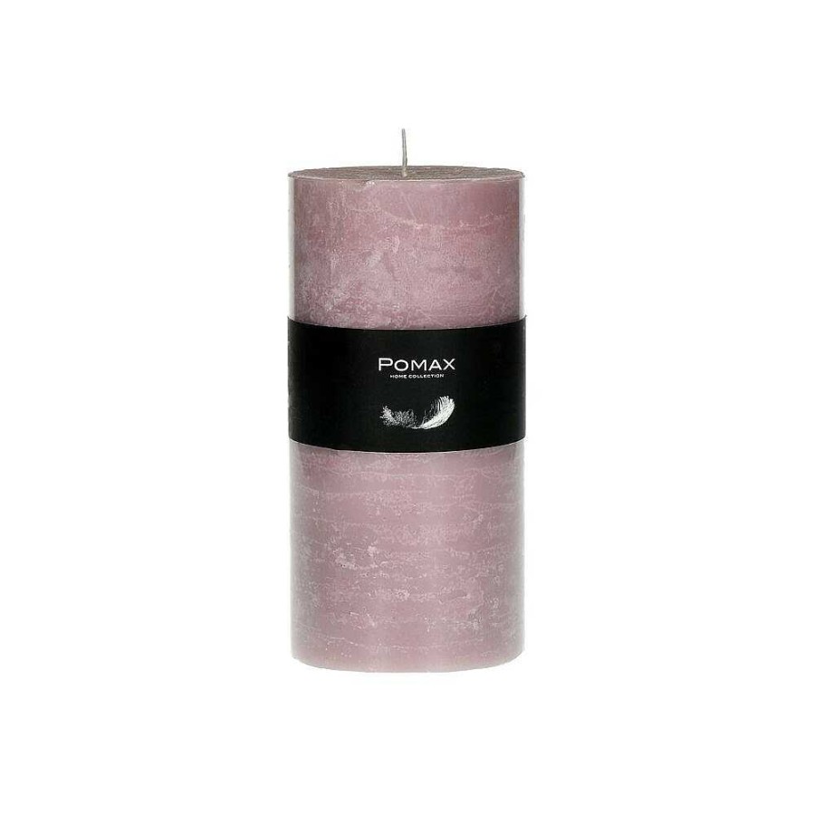 Pomax Candle - Kaars - Paraffine Wax - Dia 7 X H 14 Cm - Licht Roze | Kaarsen