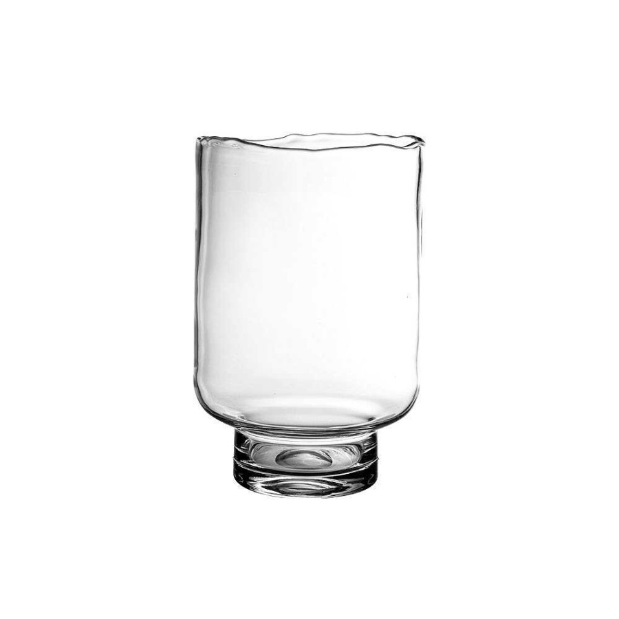 Pomax Rozanna - Windlicht - Glas - Dia 15,5 X H 23 Cm - Transparant | Windlichten / T-Lichten