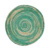 Pomax Swirl - Placemat - Jute - Dia 38 Cm - Aqua | Tafellinnen