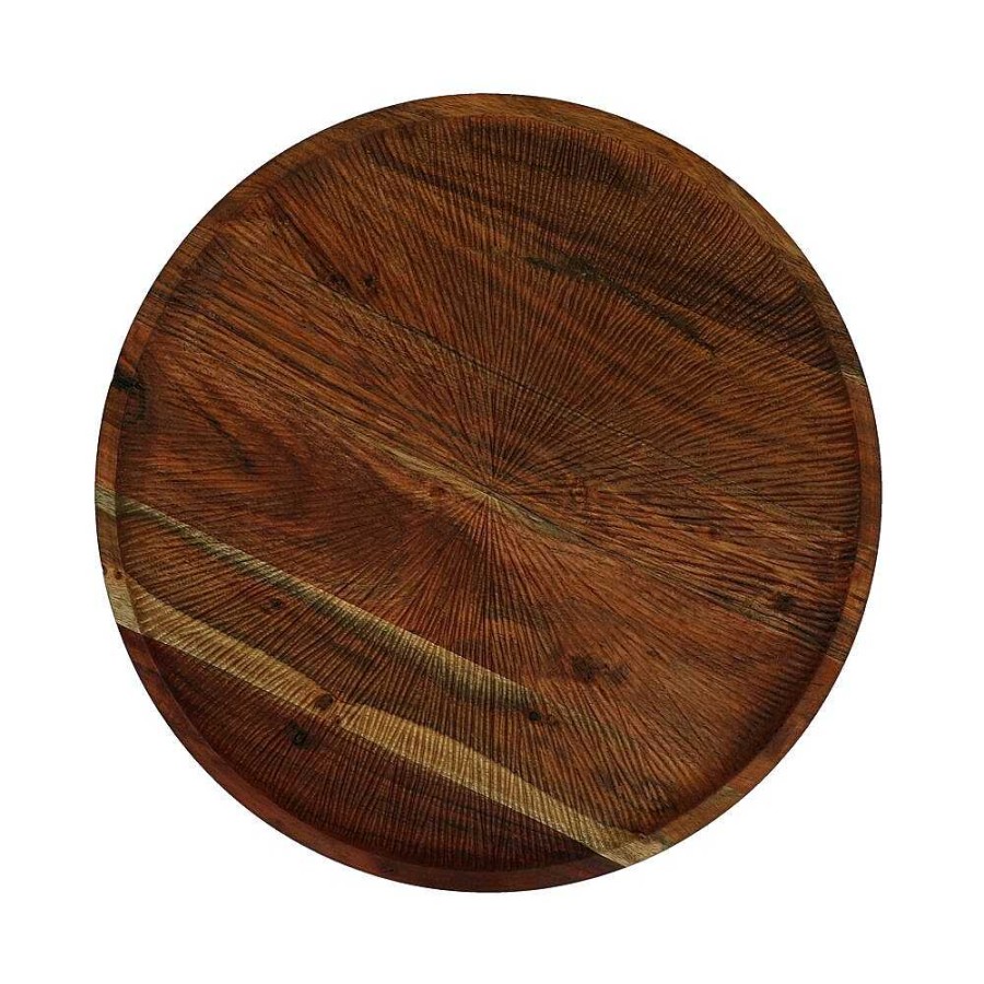 Pomax Carvy - Dienblad - Acacia Hout - Dia 46 X H 2,5 Cm - Roest | Dienbladen