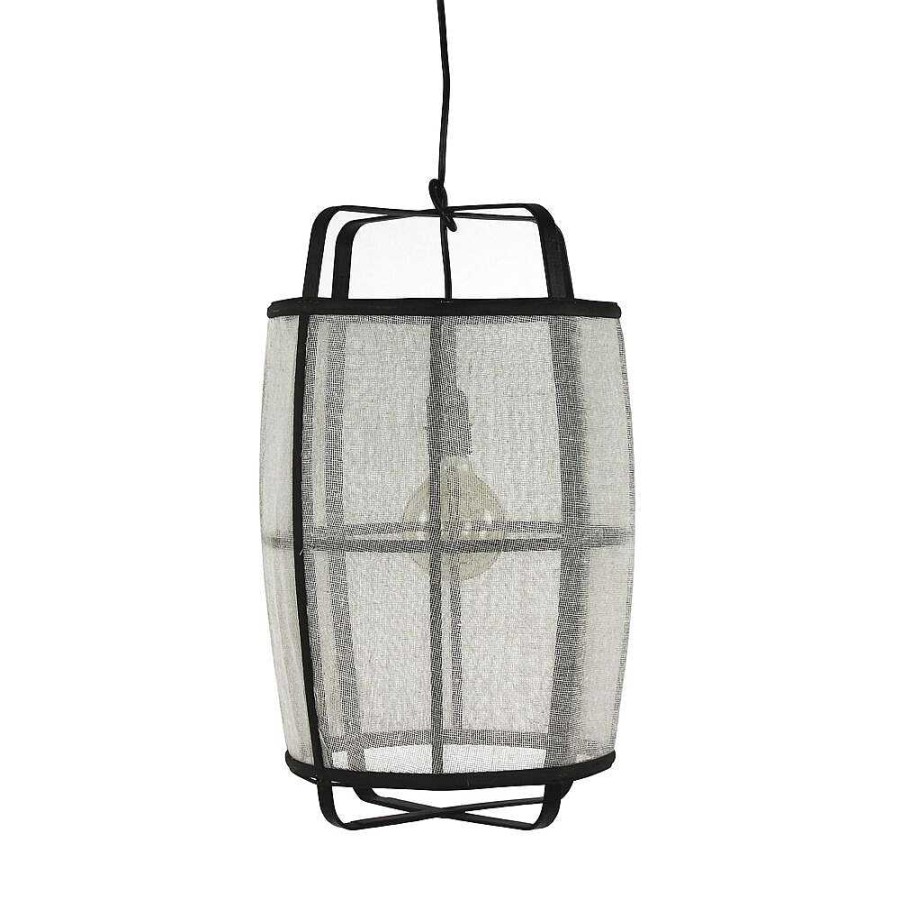 Pomax Mien - Hanglamp - Bamboe / Linnen - Dia 33 X H 51,5 Cm | Hanglampen