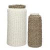 Pomax Ruiz - Set/2 Manden - Zeegras / Papier - Dia 14/20 X H 32/36 Cm - Naturel/Wit | Schalen & Manden