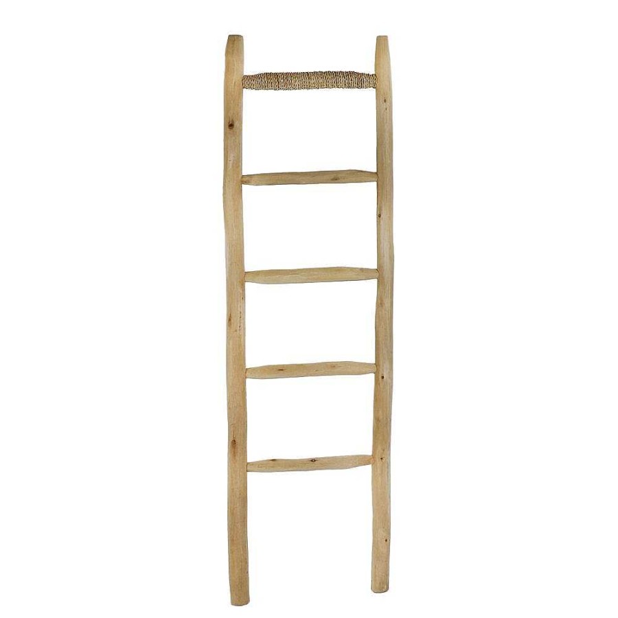 Pomax Sahara - Ladder - Eucalyptus Hout / Stro - L 47 X W 5 X H 160 Cm - Naturel | Ladders