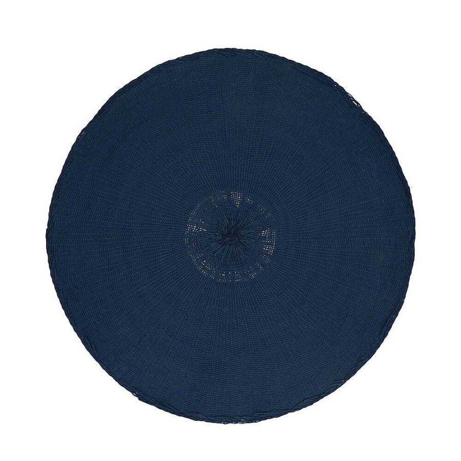 Pomax Kolori - Placemat - Papier - Dia 38 Cm - Blauw | Tafellinnen