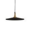 Pomax Brampton - Hanglamp - Metaal / Mangohout - Dia 40 X H 13 Cm - Zwart | Hanglampen