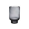 Pomax Rozanna - Windlicht - Glas - Dia 15,5 X H 23 Cm - Smoke | Windlichten / T-Lichten